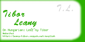tibor leany business card